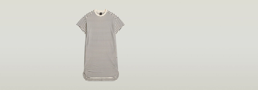 striped loose t-shirt dress