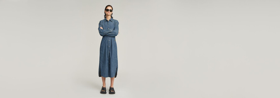 long tab shirt dress