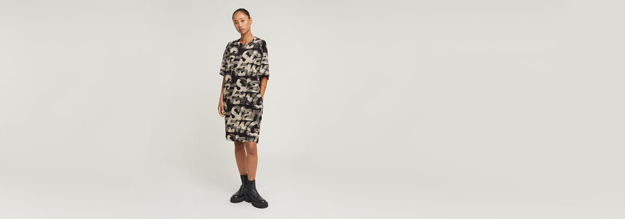 sprayed letters loose dress