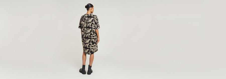sprayed letters loose dress