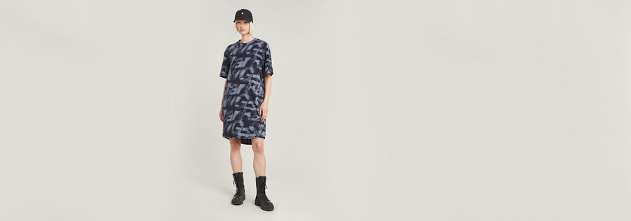 sprayed letters loose dress