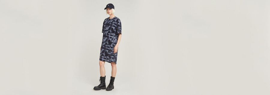 sprayed letters loose dress