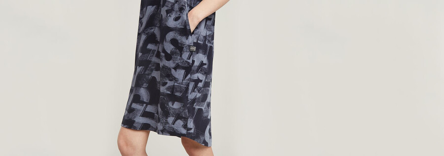 sprayed letters loose dress