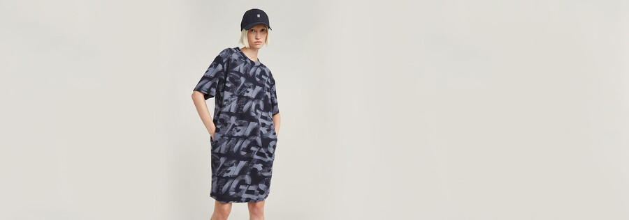 sprayed letters loose dress