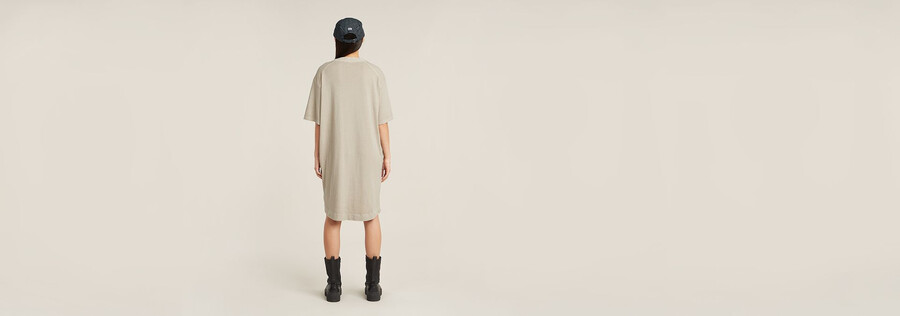 overdyed saddle sleeve loose t-shirt dress