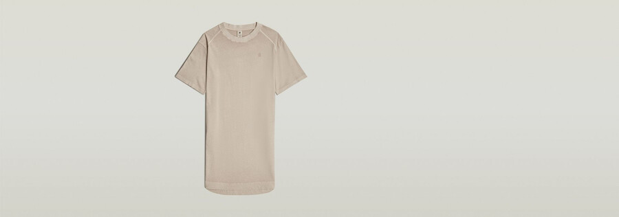 overdyed saddle sleeve loose t-shirt dress