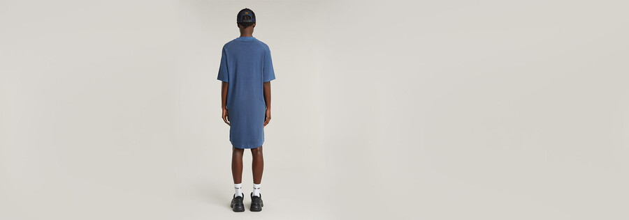 overdyed saddle sleeve loose t-shirt dress