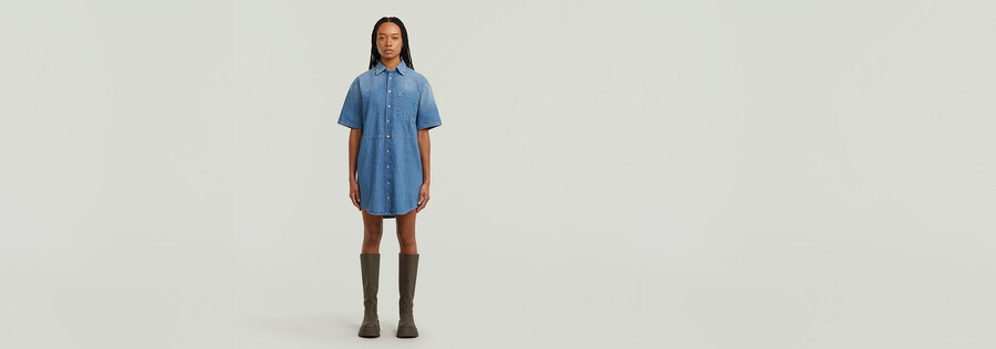 relaxed drawcord dress