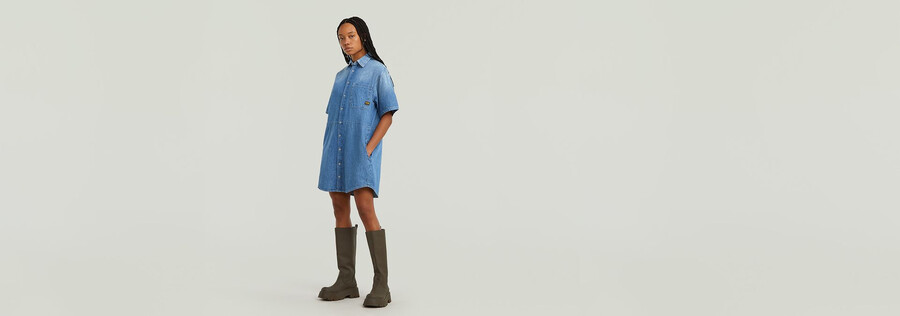 relaxed drawcord dress
