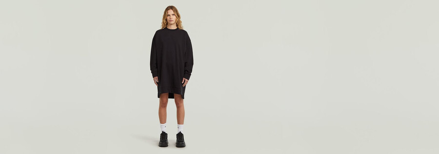 biker zip sweater dress