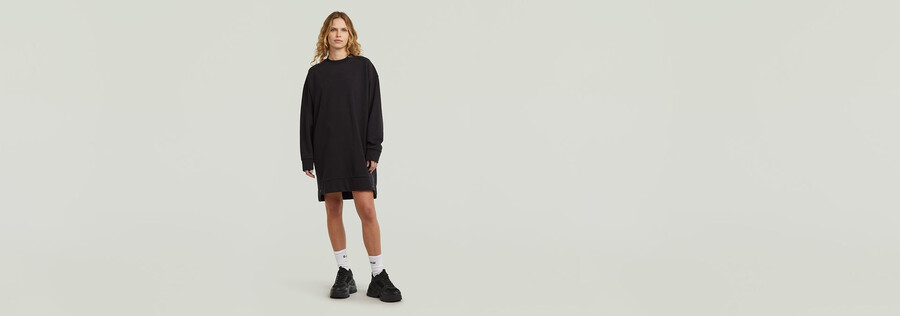 biker zip sweater dress