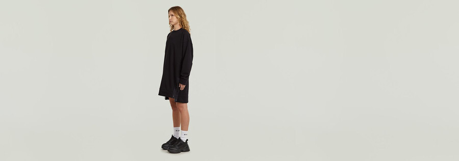 biker zip sweater dress