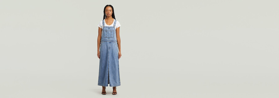 skater maxi dungaree dress