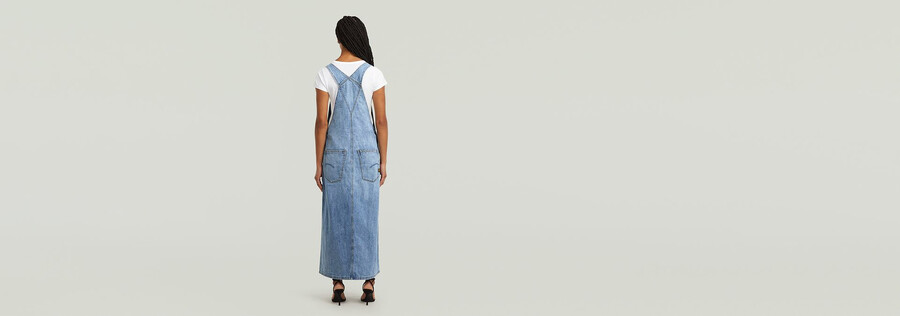 skater maxi dungaree dress