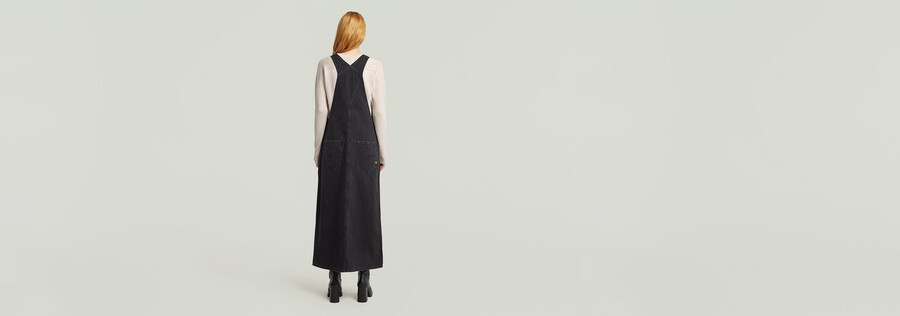 skater maxi dungaree dress