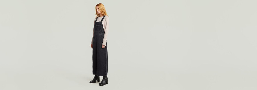 skater maxi dungaree dress
