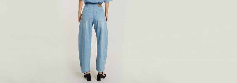 belted cargo loose jeans
