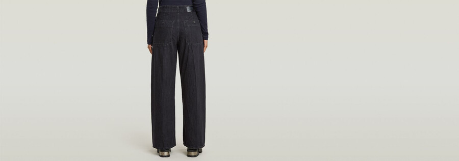 belted cargo loose jeans