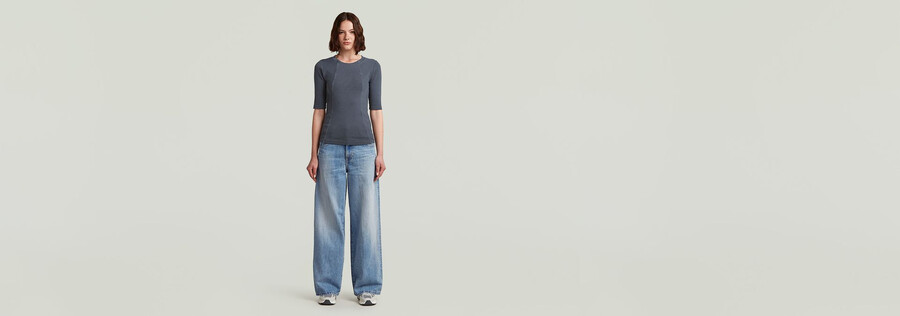 skater high loose jeans