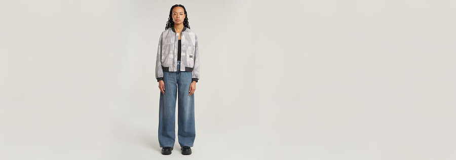 skater high loose jeans