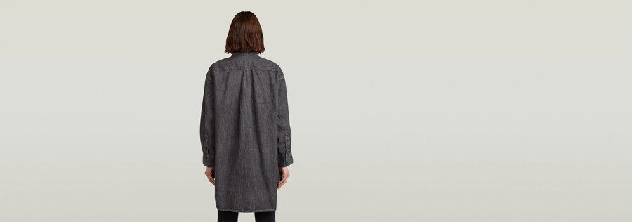 oversized denim shirt evergreen