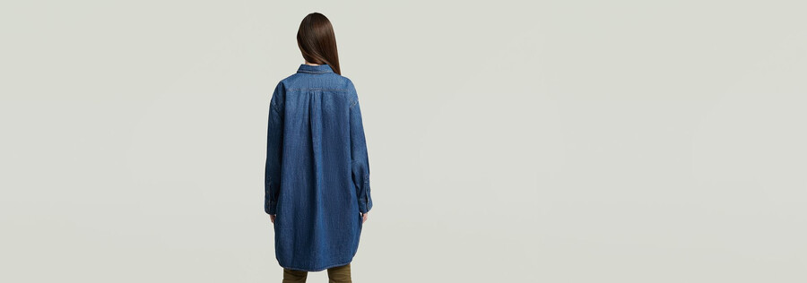 oversized denim shirt evergreen