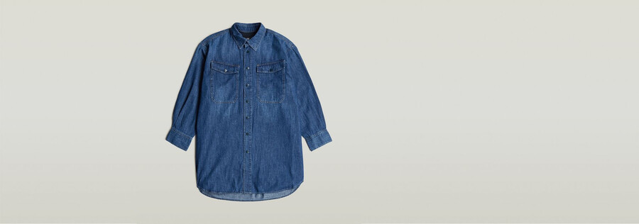 oversized denim shirt evergreen