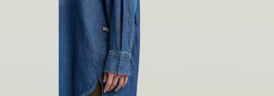 oversized denim shirt evergreen