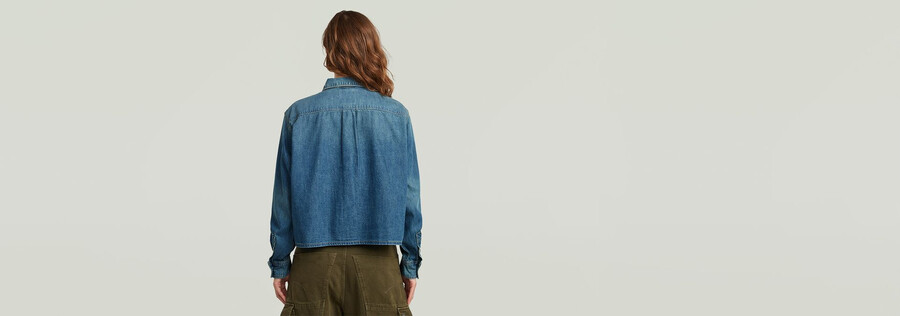 boxy relaxed one-pocket shirt