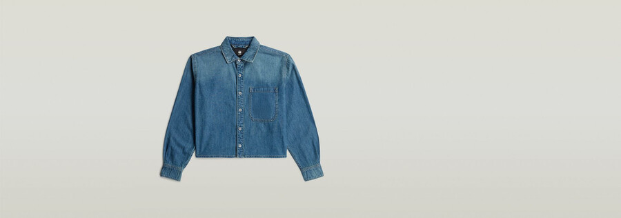 boxy relaxed one-pocket shirt