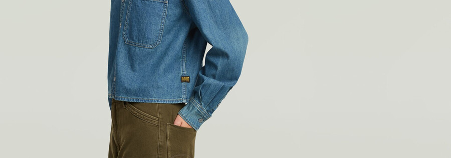 boxy relaxed one-pocket shirt