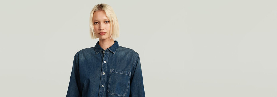 boxy relaxed 1-pocket shirt