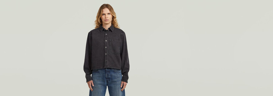 boxy relaxed 1-pocket shirt