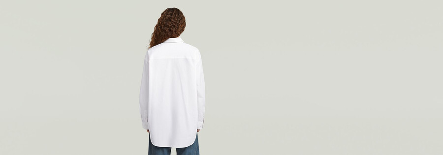 oversized zip poplin shirt