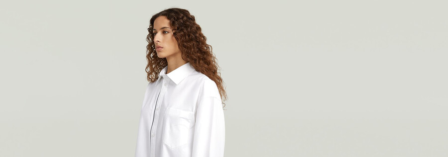 oversized zip poplin shirt