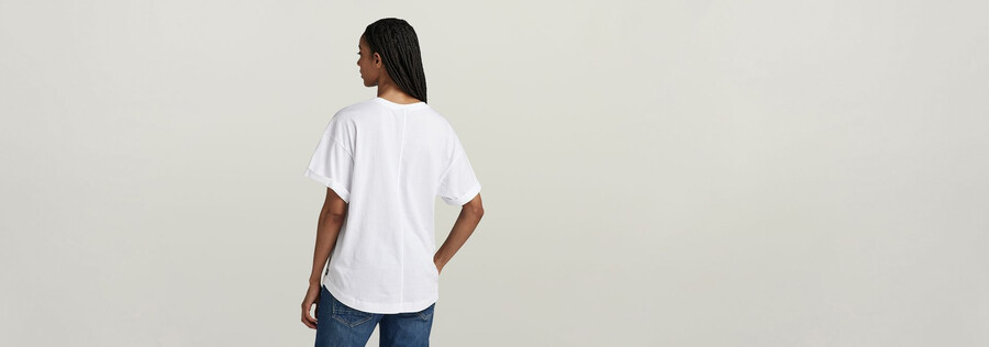 rolled up sleeve boyfriend top