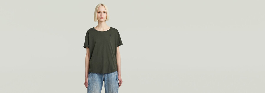 rolled up sleeve boyfriend top