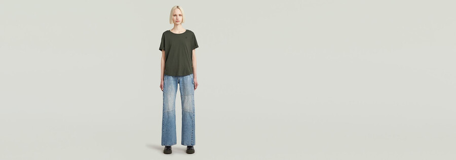rolled up sleeve boyfriend top