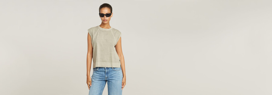 back zip overdyed top
