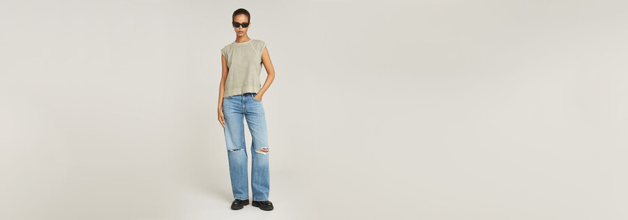 back zip overdyed top