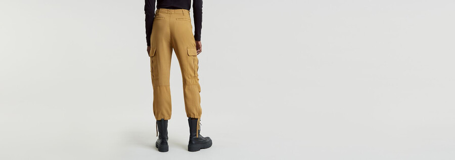 cargo cropped drawcord pants