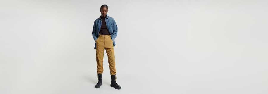 cargo cropped drawcord pants