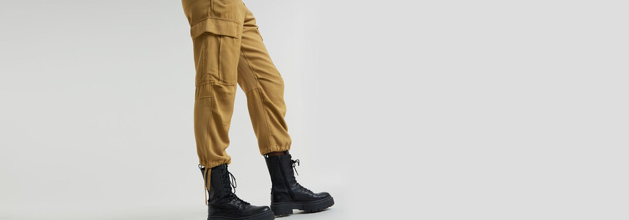 cargo cropped drawcord pants