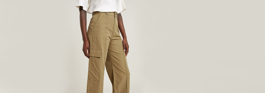 high waist cargo pants