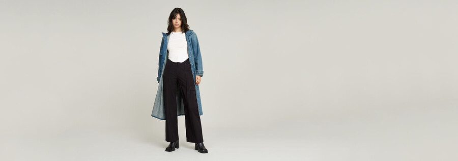 high waist cargo pants