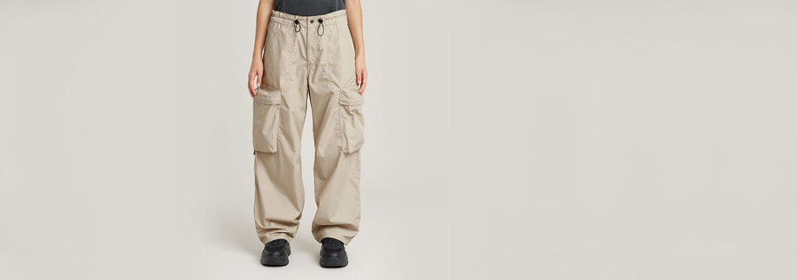 balloon cargo high waist pants