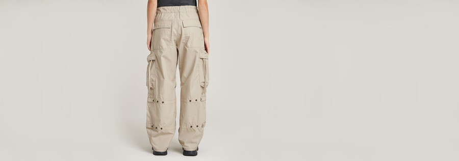 balloon cargo high waist pants