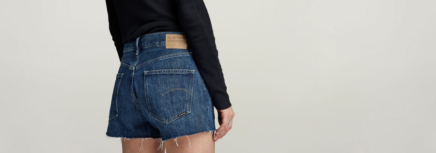 true denim shorts raw edge