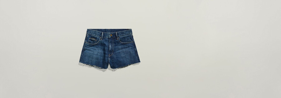 true denim shorts raw edge