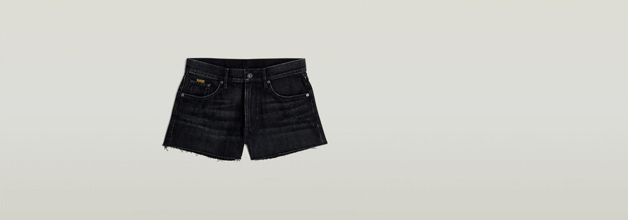 true denim shorts raw edge